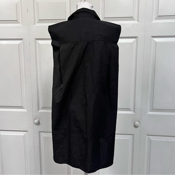 Zara Sleeveless Black Shirt Dress Button Down Size Small NWT - Picture 9 of 16